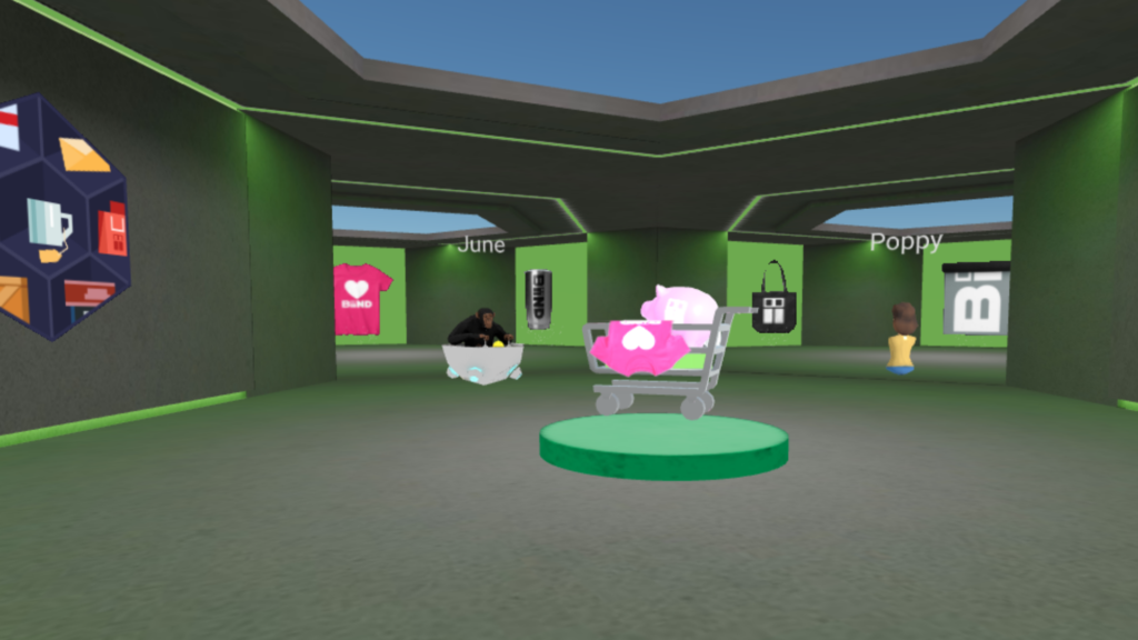 With the promises of the metaverse inevitably replacing all of the activities we currently do on the web, the HiiVE needed to facilitate a new way for people to shop. The team developed the STORE cluster, which will act as a virtual storefront, allowing users to browse and purchase products with others in a unique and social environment.